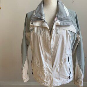 THE North Face White Gray Hyvent Jacket sz M